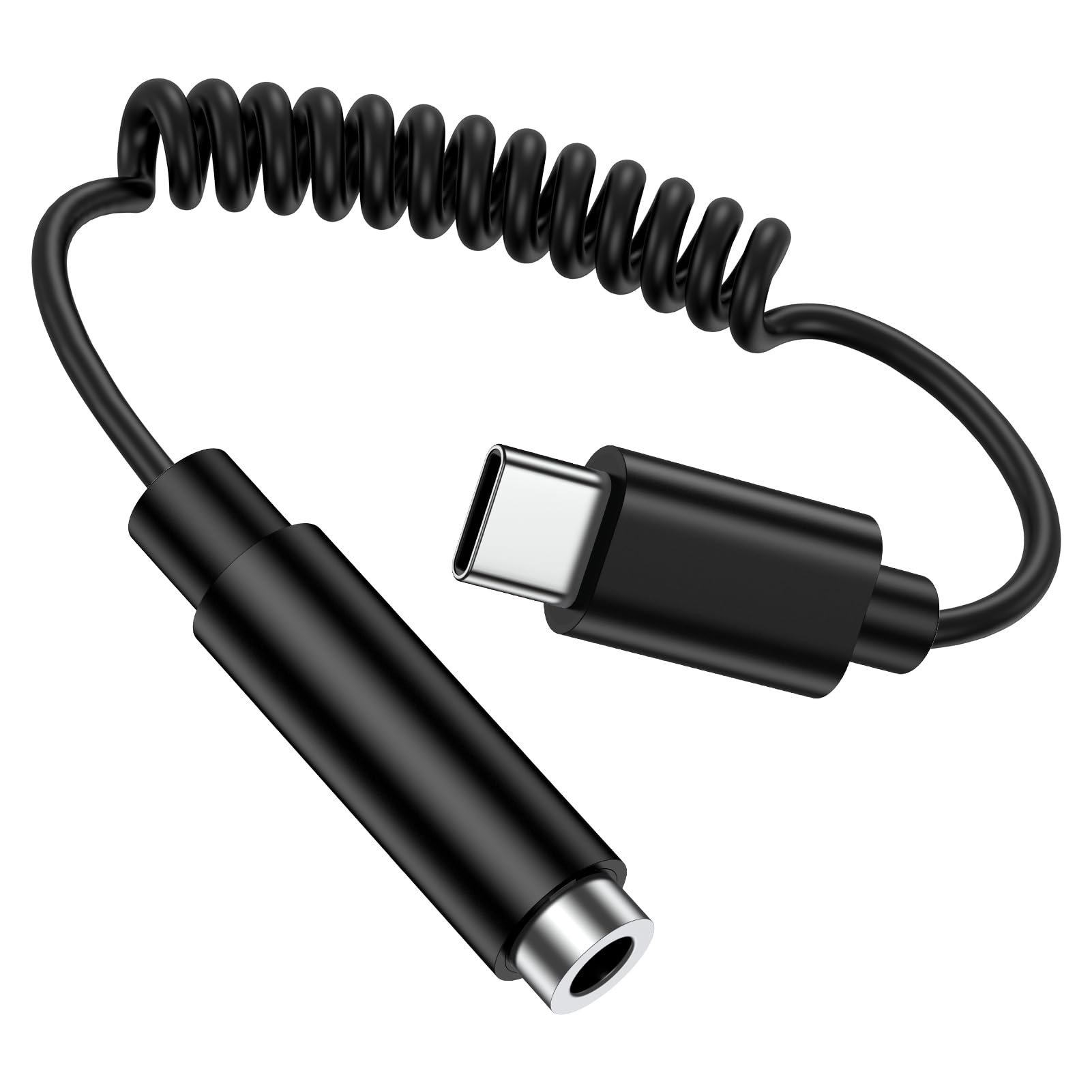 スマホアクセサリー TypeC to A Amazon.com: USB C to 3.5mm Coiled Headphone Adapter for Samsung